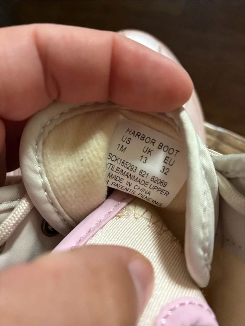 Sperry Kids Beige Quilted and Light Pink Waterproof Duck Boots